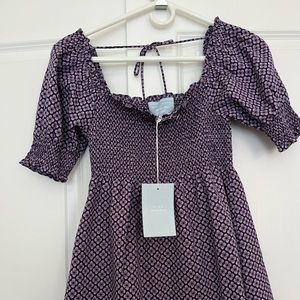 NWT Hill House Athena in plum floral jacquard